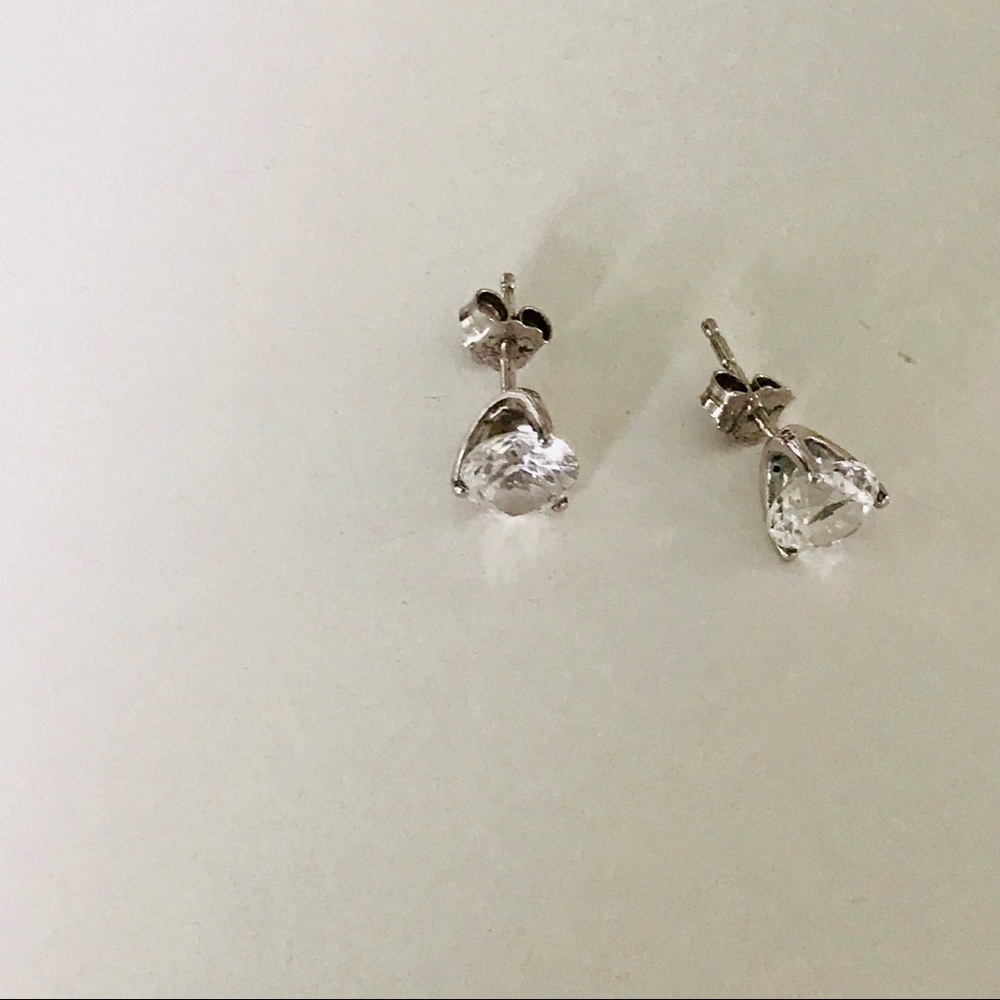 2 Carat Cubic Zirconia Studs in Sterling Silver - Picture 8 of 8